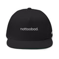 Stylish Flat Bill Cap with 'nottoobad' Embroidery - Trendy Streetwear Hat