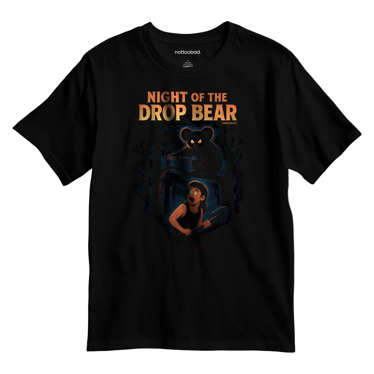 Night of the Drop Bear Tee – nottoobad® Cotton T-Shirt