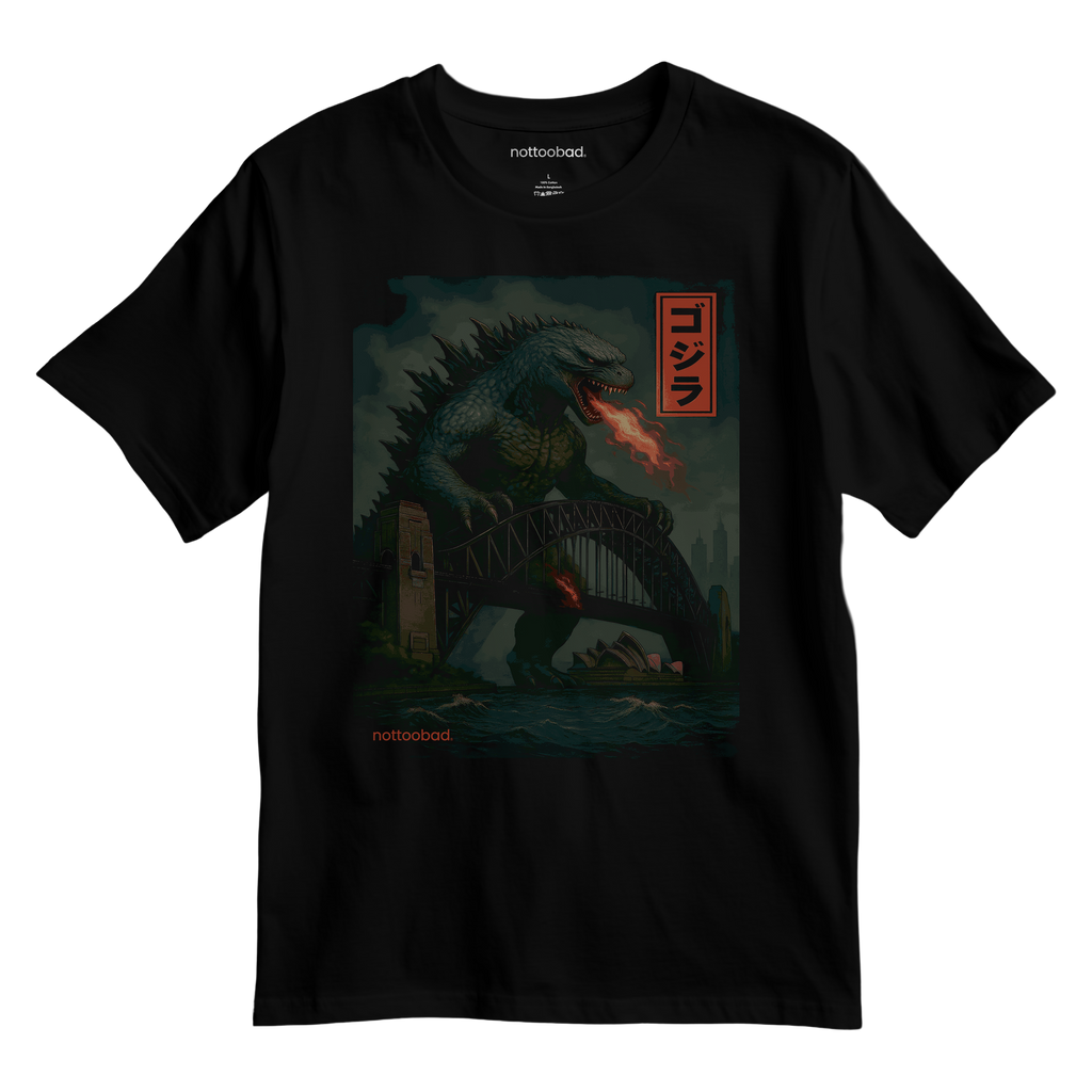 Godzilla in Sydney – nottoobad® Cotton T-Shirtt