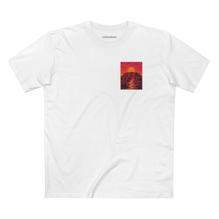 Uluru Vivid Sunset – nottoobad Heavy Weight Cotton T-Shirt - Image 3