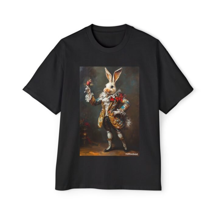 Renaissance Bunny Oversized Tee Men's Heavy Cotton - Image 3