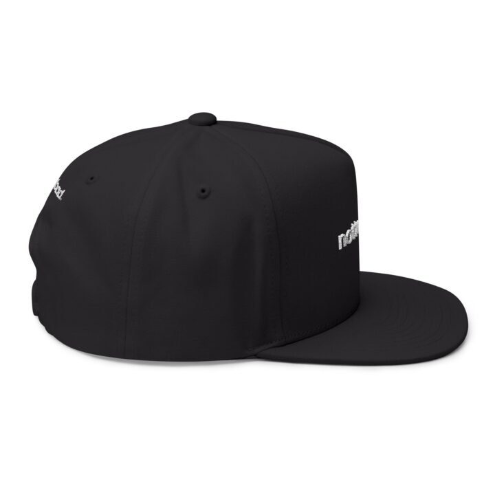 Stylish Flat Bill Cap with 'nottoobad' Embroidery - Trendy Streetwear Hat - Image 4