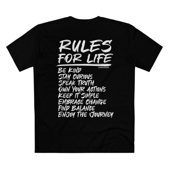 Follow your Rules for Life. – nottoobad Heavy Weight Cotton T-Shirt - Image 4