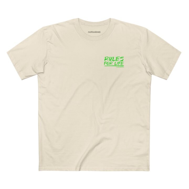 Follow your Rules for Life. – nottoobad Heavy Weight Cotton T-Shirt - Image 5