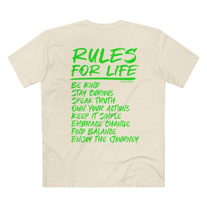 Follow your Rules for Life. – nottoobad Heavy Weight Cotton T-Shirt - Image 6