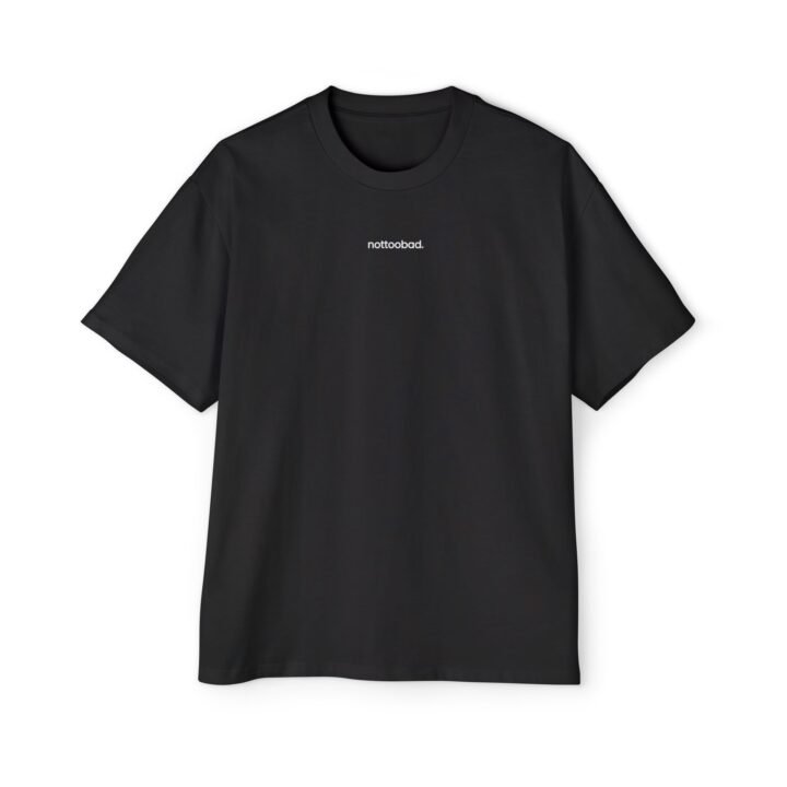 notoobad Oversized Tee, Minimalist Street Design Unisex Graphic Tee
