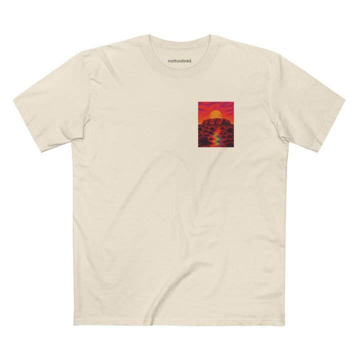 Uluru Vivid Sunset – nottoobad Heavy Weight Cotton T-Shirt - Image 7