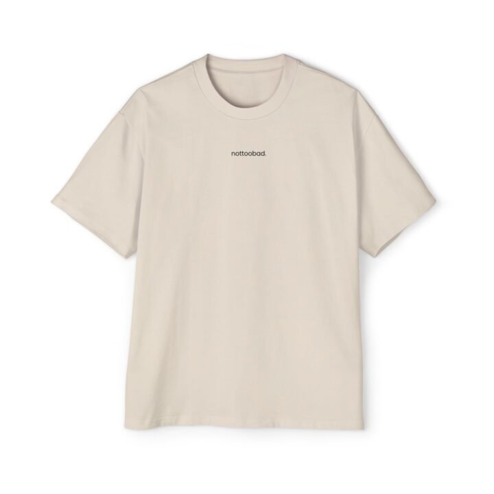 notoobad Oversized Tee, Minimalist Street Design Unisex Graphic Tee - Image 3