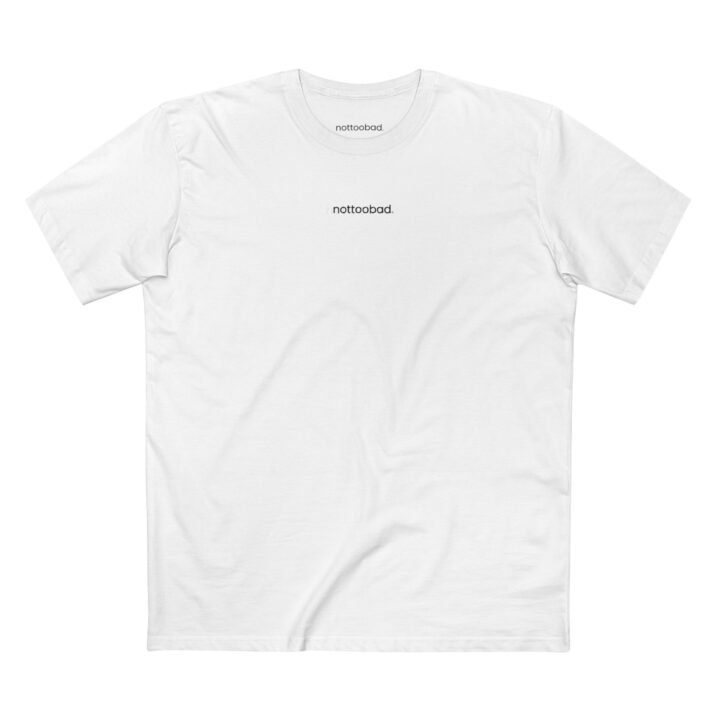 noottoobad Chest Logo Classic Tee – nottoobad Heavy Weight Cotton T-Shirt - Image 3