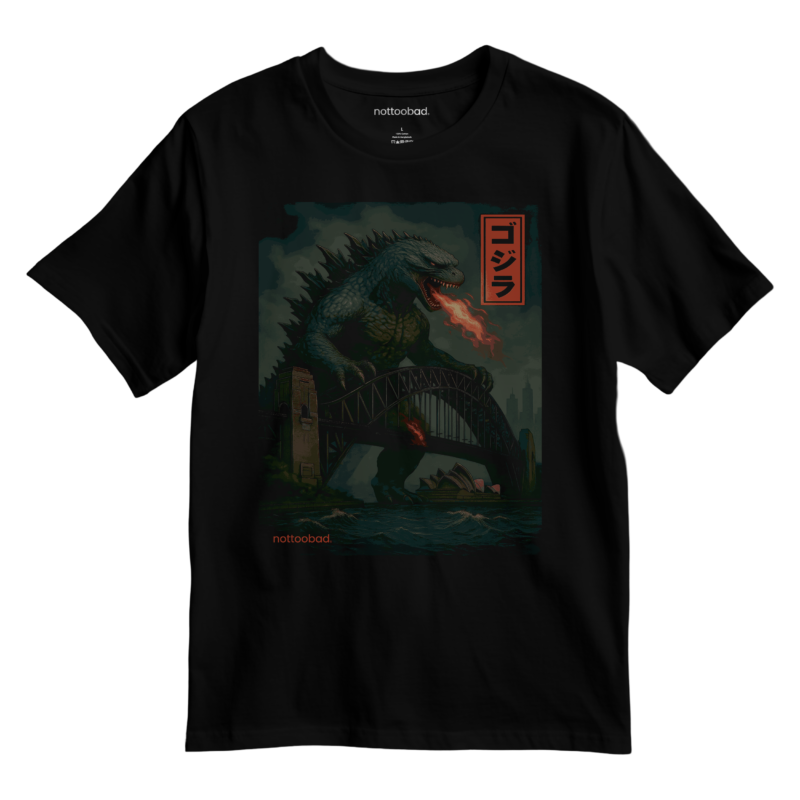 godzilla in sydney – nottoobad heavy weight cotton t shirt