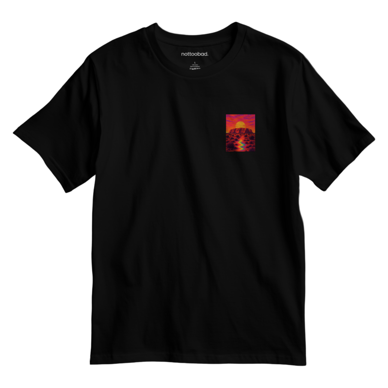 uluru vivid sunset – nottoobad heavy weight cotton t shirt
