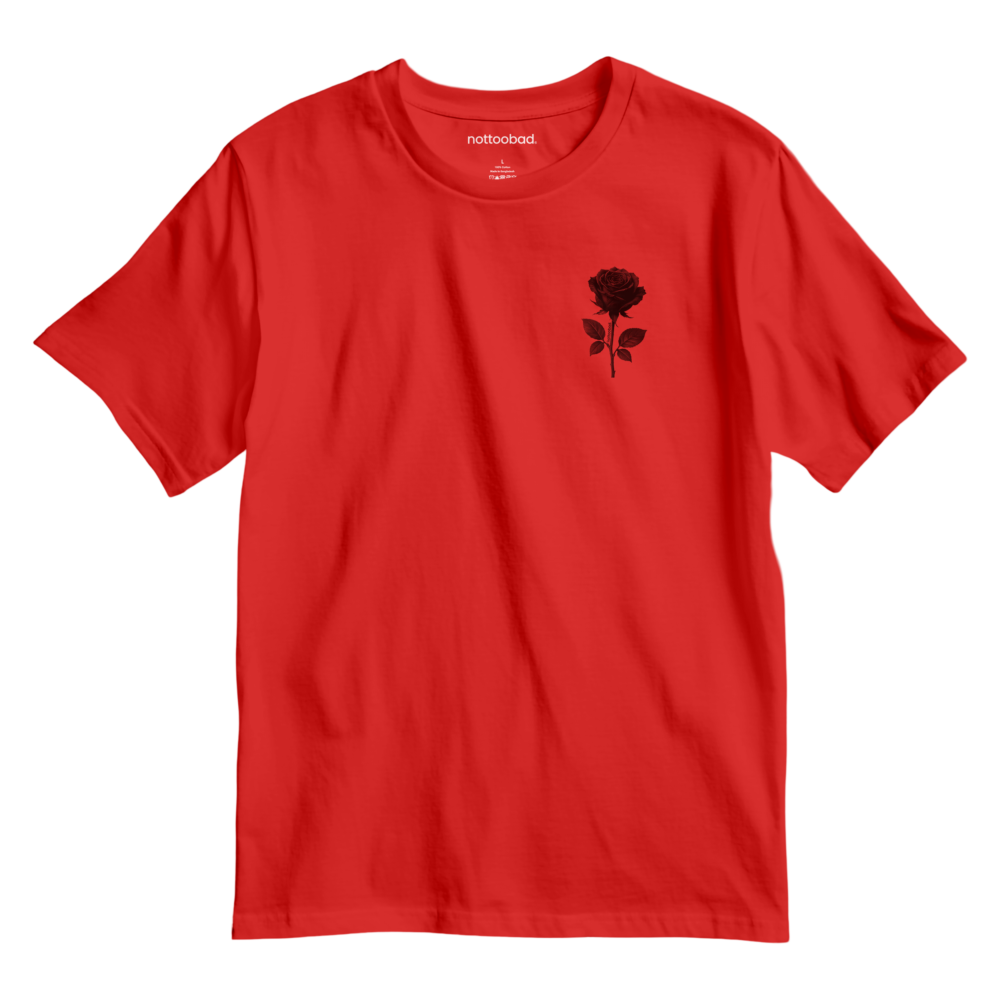dark rose mood – nottoobad heavy weight cotton t shirt